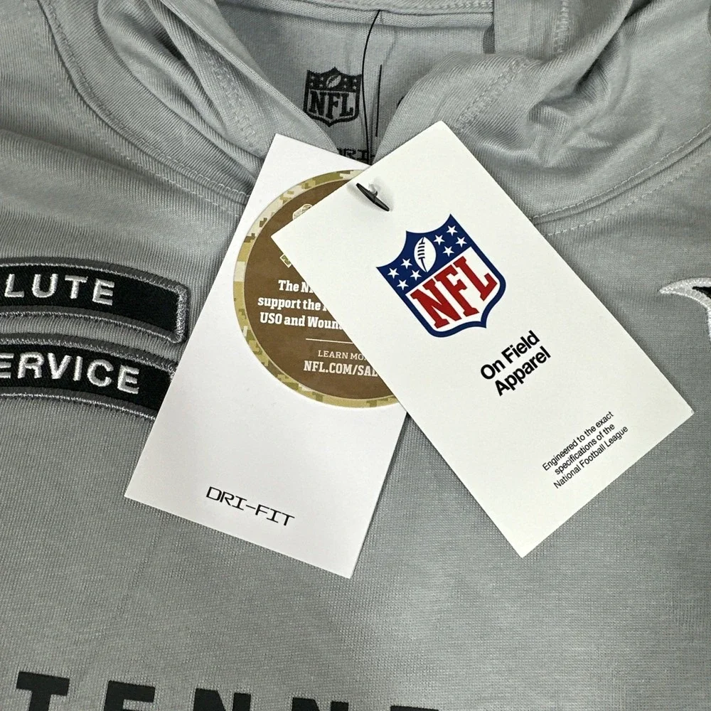 Tennessee Titans 2024 Nike Salute To Service Long Sleeve‎ Hoodie Men's 3XL Gray